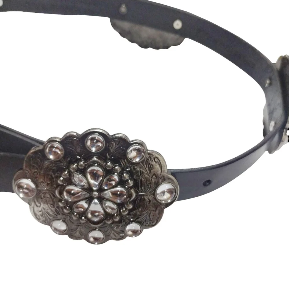 R Cinco Ranch Women's Coastal Cowgirl Western Concho Embellished Belt Size S 29